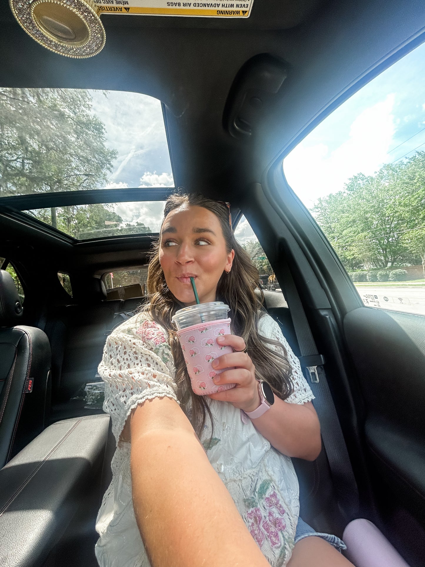 Pink Peony Coffee Coozie