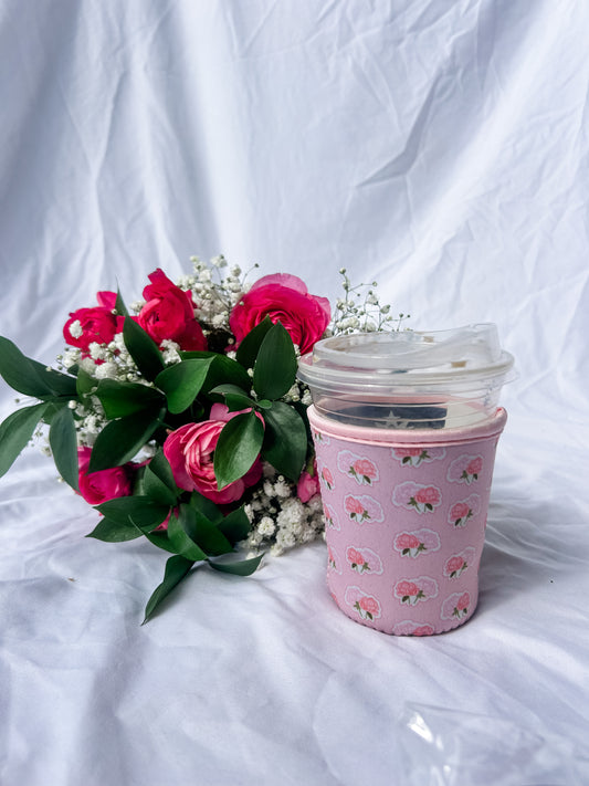 Pink Peony Coffee Coozie