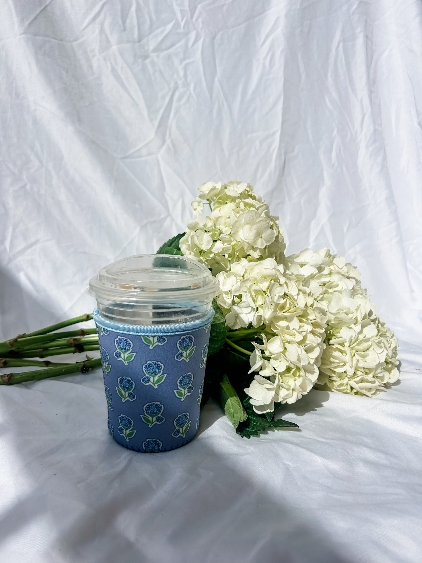 Blue Hydrangea Coffee Coozie