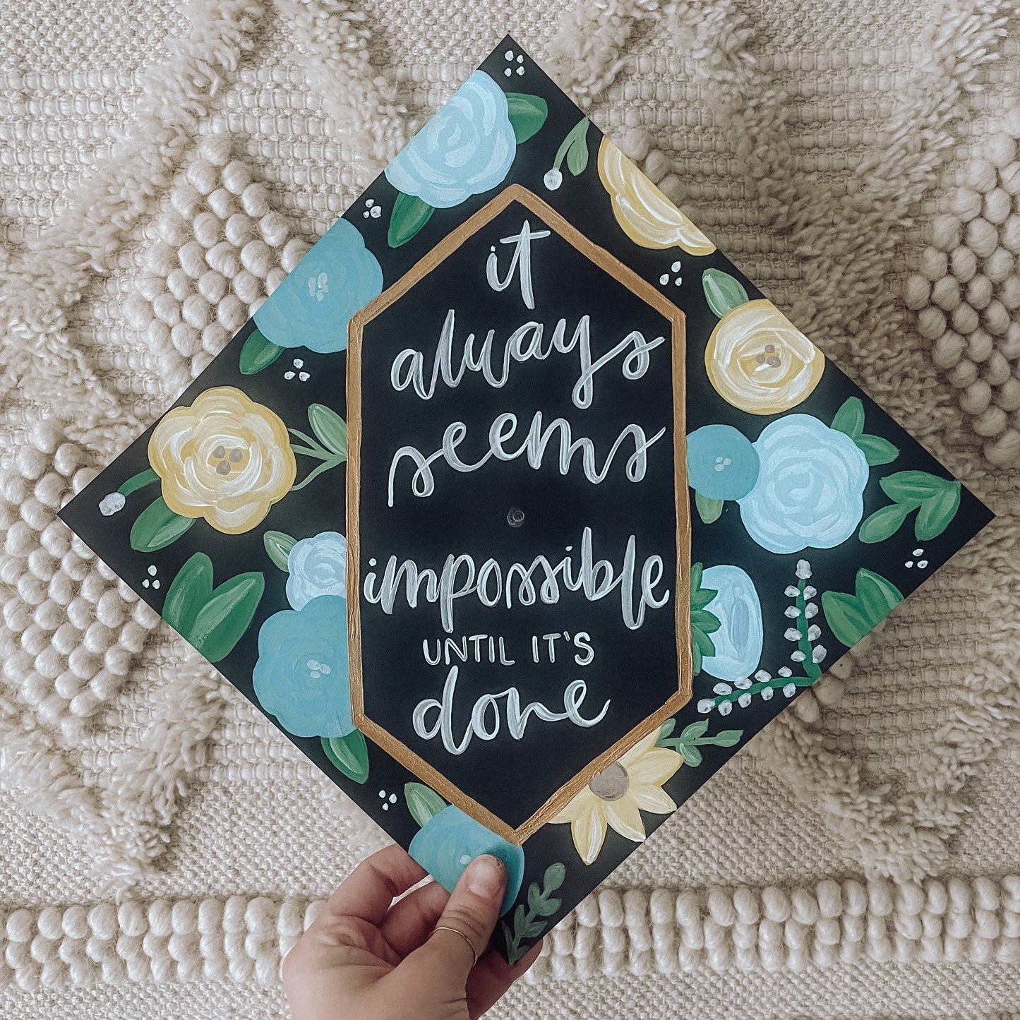 Custom Painted Grad Cap Topper